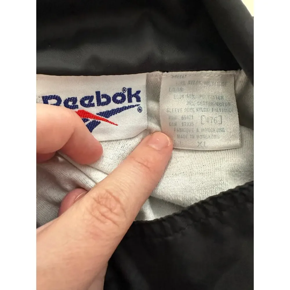 Reebok Men's Vintage Windbreaker Size XL Black Jacket